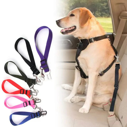 Ceinture de Sécurité Réglable Universelle pour Chien Chat Nylon Robuste