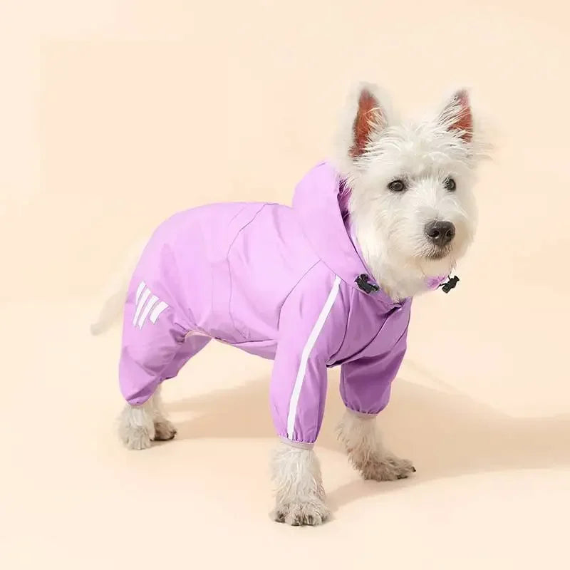 Manteau Imperméable Réfléchissant pour Chien - Veste Coupe-Vent Robuste Quatre Pattes