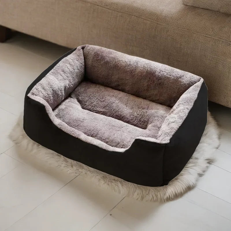 Lit Doux Chaleureux Dessin Animé pour Chien Chat Grande Maison Hivernale Confortable