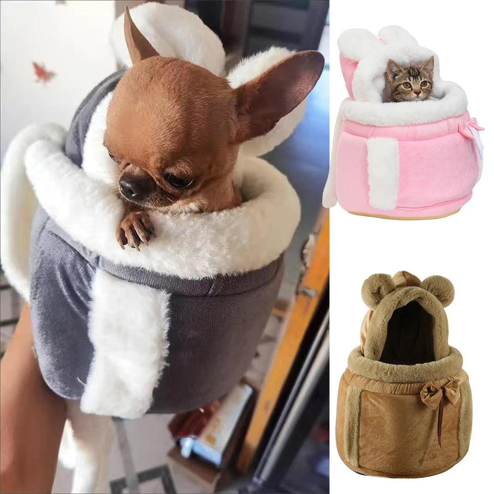 Sac de Transport Hiver Chaud pour Petits Chiens Chats Voyage