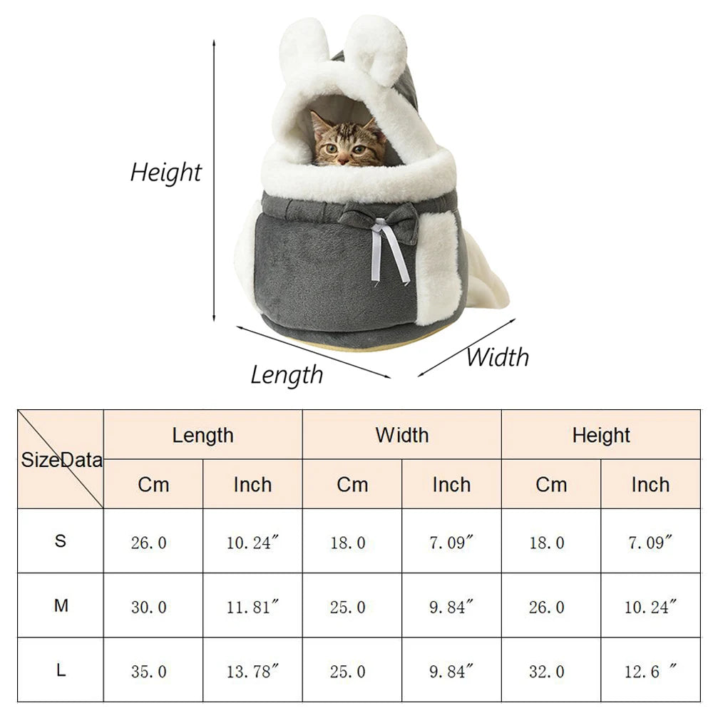 Sac de Transport Hiver Chaud pour Petits Chiens Chats Voyage