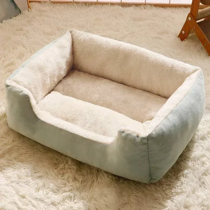 Lit Doux Chaleureux Dessin Animé pour Chien Chat Grande Maison Hivernale Confortable