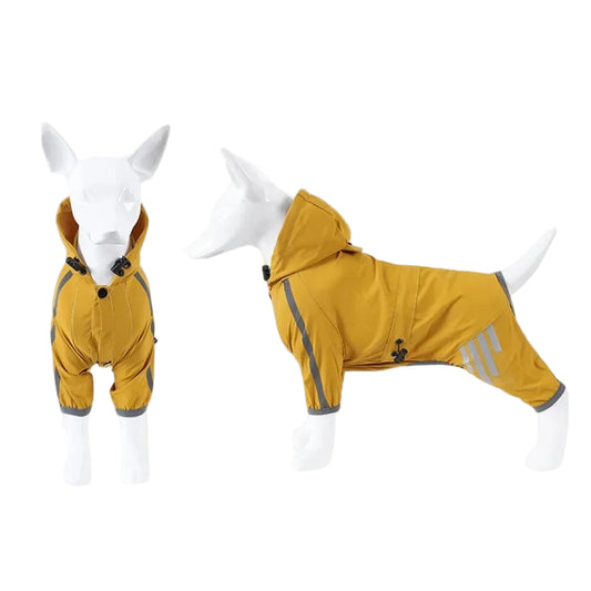 Manteau Imperméable Réfléchissant pour Chien - Veste Coupe-Vent Robuste Quatre Pattes