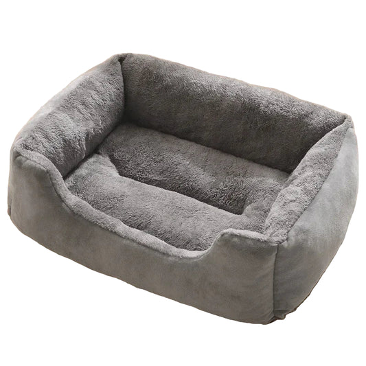 Lit Doux Chaleureux Dessin Animé pour Chien Chat Grande Maison Hivernale Confortable